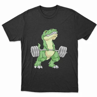 Camiseta Academia Musculação Dinossauro Maromba Fitness BodyBuilder T-Rex 100% Algodão Unissex