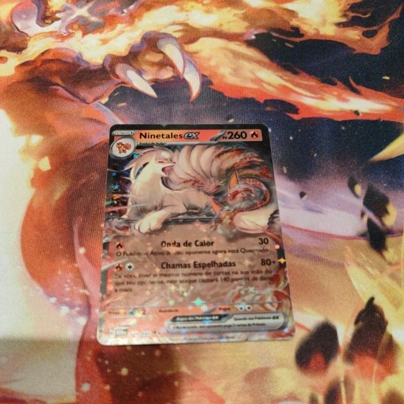 Carta Pokémon Ninetales ex coleção 151 original Copag