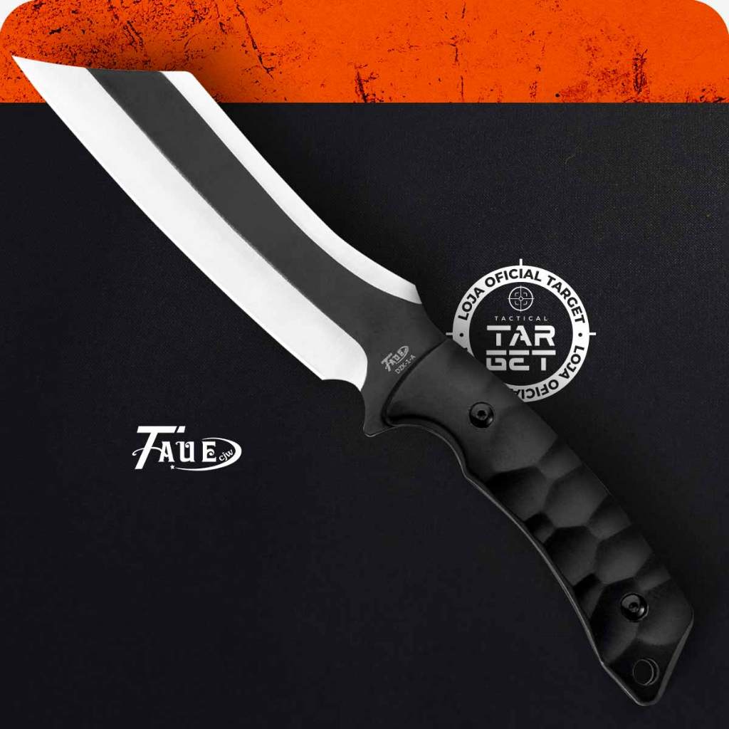 CUTELO FACA FULLTANG AÇO INOX COM BAINHA RÍGIDA PESCA CHURRASCO LÂMINA ...