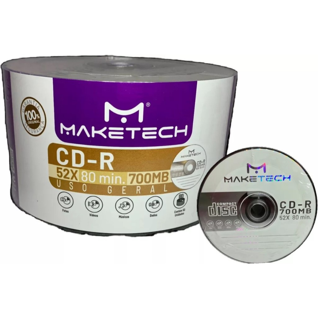 50 CD-R HP 700MB 52X - Compatible多数 Lecteurs/graveurs - Haute Qualité Pour Stockage Data