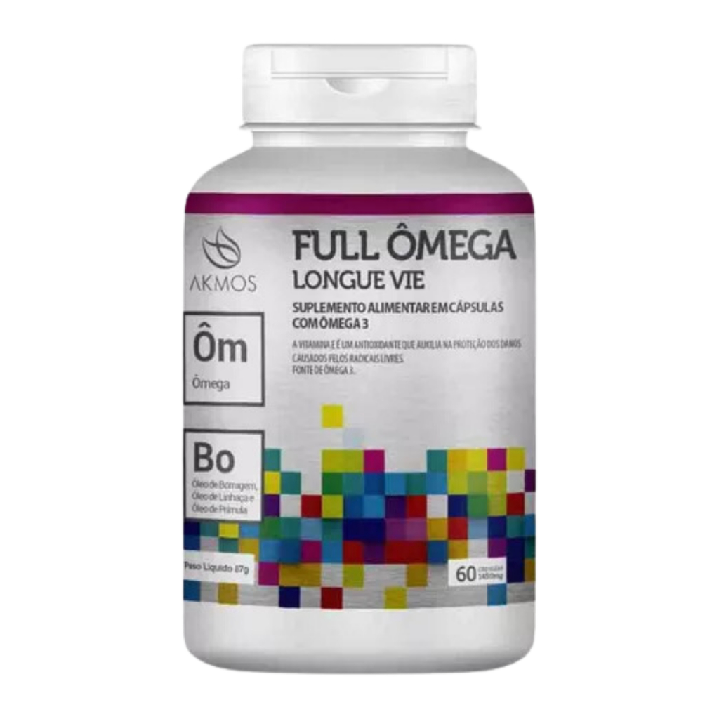 Full Omega Akmos - Suplemento Alimentar Omega 3 - Longue Vie | Shopee ...