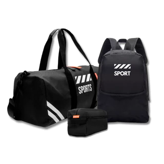 Kit Fitness Bolsa Esportiva Mochila e Necessaire Impermeavel Para Academia e Viagem Alça de Mão Transversal de Ombro em Oferta na Shopee