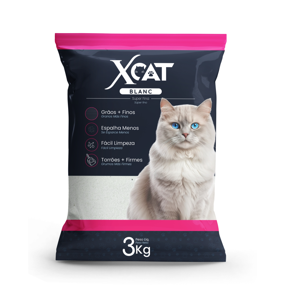 Areia Higiênica Xcat Blanc 3Kg - Conforto e Controle de Odores | Caprioli - Detalhes