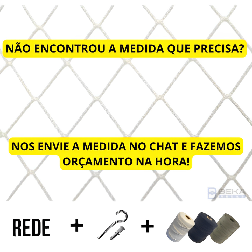 Kit Completo Rede Tela De Proteção Para Janelas Sacadas Gatos Crianças Pets