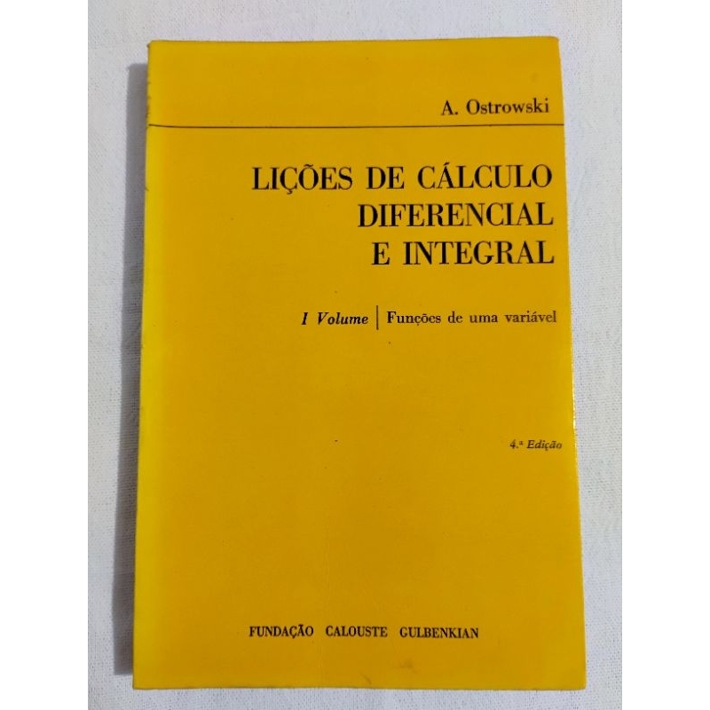 lições de cálculo diferencial e integral