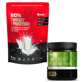 Whey Protein Concentrado 1KG + Creatina Mono 250G Growth