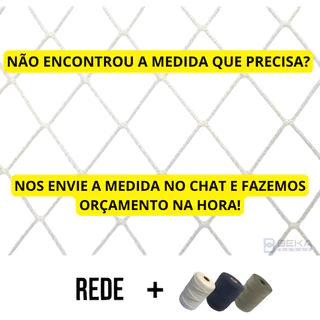 Kit 2,00x14,00 Rede Tela De Proteção Para Sacadas Janelas (Rede e Corda)