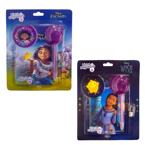 Livro De Segredos Diário Com Cadeado E Caneta Encanto Ou Wish Disney