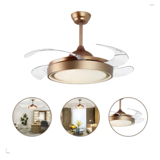 Ventilador de teto Retratil dourado bivolt Opus