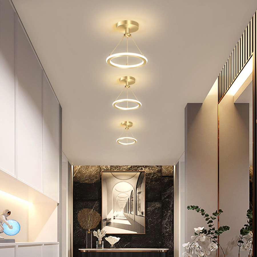Luminária De Teto Lustre Pendente Led Moderna Lustre para Corredor Sala ...