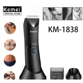 Kemei KM-1838 Aparador De Cabelo Para Área Da Virilha Clippers Secos À Prova D'água Pubic Armpit Body Hair Shaver Razor