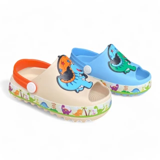 Sandália Papete Babuche Bebê Infantil Dinossauro Menino Baby Masculino Crocs Fofo