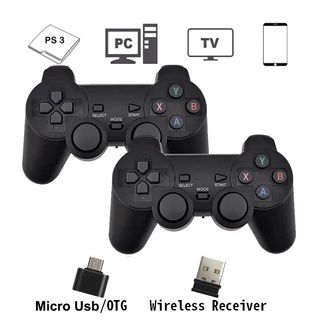 Controle Ps3 Sem Fio 2.4G Adaptador Compatível Com Telefones/Tablets/Caixas de TV/Tvs Android Phone—Com conversor