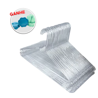 70 Cabides Acrilico Transparente Adulto Reforçado Envio Imediato!