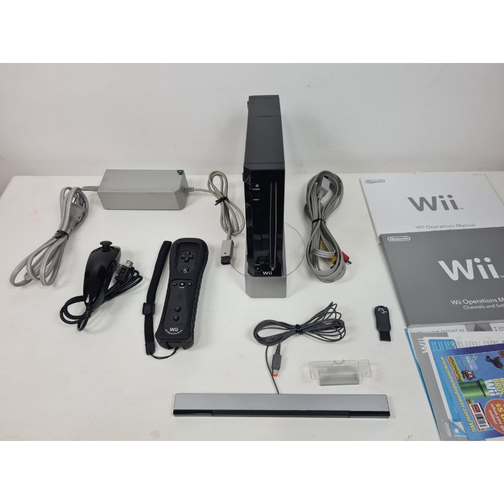 Console Nintendo Wii Preto Completo Desbloqueado com Manual e Jogos