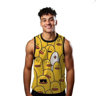 Camiseta Regata Estampada Moda Verão - Patinhos Patos