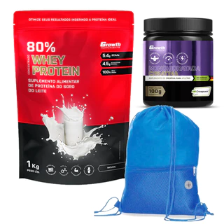Whey Protein 1KG + Creatina 100G Creapure + Mochila Fitness