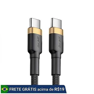Cabo Carregador Turbo 20w 2m USB-C / Tipo-C Para Samsung Xiaomi Smartphone / Iphone / Android