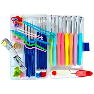 Kit Croche Amigurumi Ferramenta Agulhas Acessórios Completo em Oferta na Shopee