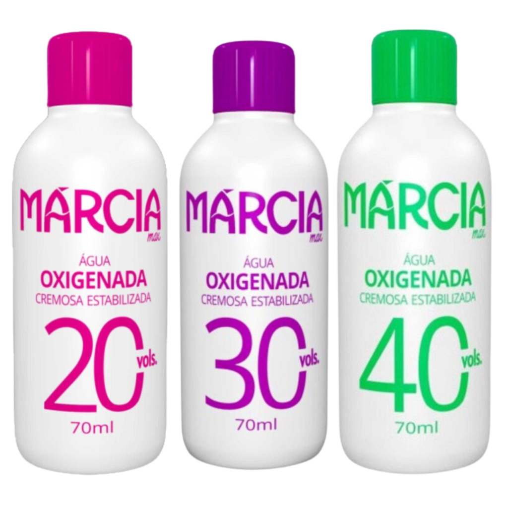 Água Oxigenada Descolorante Márcia 20/30/40 Volumes Cremosidade e ...