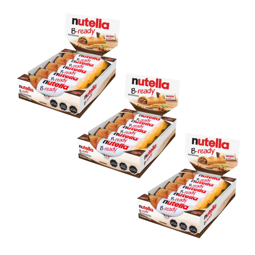 Kit com 3 caixas de Biscoito Nutella B-ready 3x(10x22gr) | Shopee