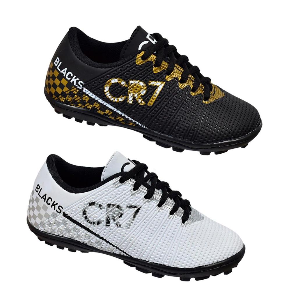 Chuteira society infantil CR7 combo 2 pares campo sintético lançamento ...