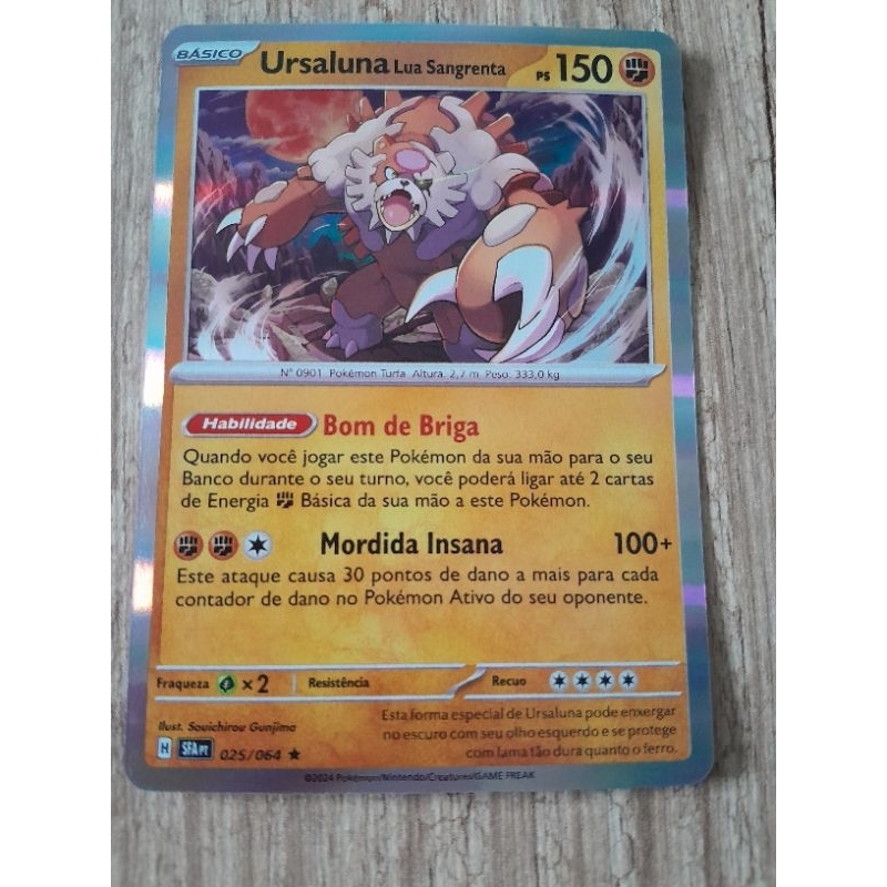 Carta Pokemon Ursaluna Lua Sangrenta Original NM | Shopee Brasil