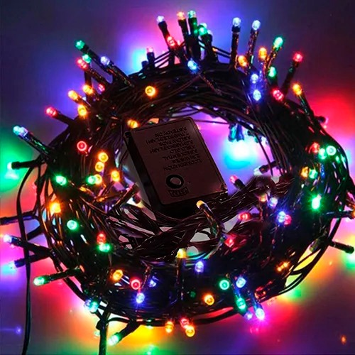 Pisca Pisca Decoração Arvore de Natal 100 Leds 10 Metros Cordão 8 Funções