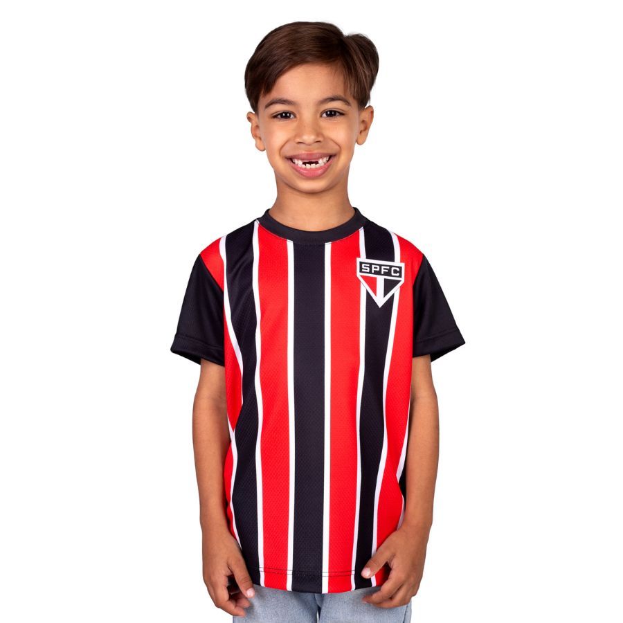 Camisa São Paulo Infantil Oficial AWAY Camiseta SPFC Original CAMPEÃO DE TUDO Juvenil Licenciada