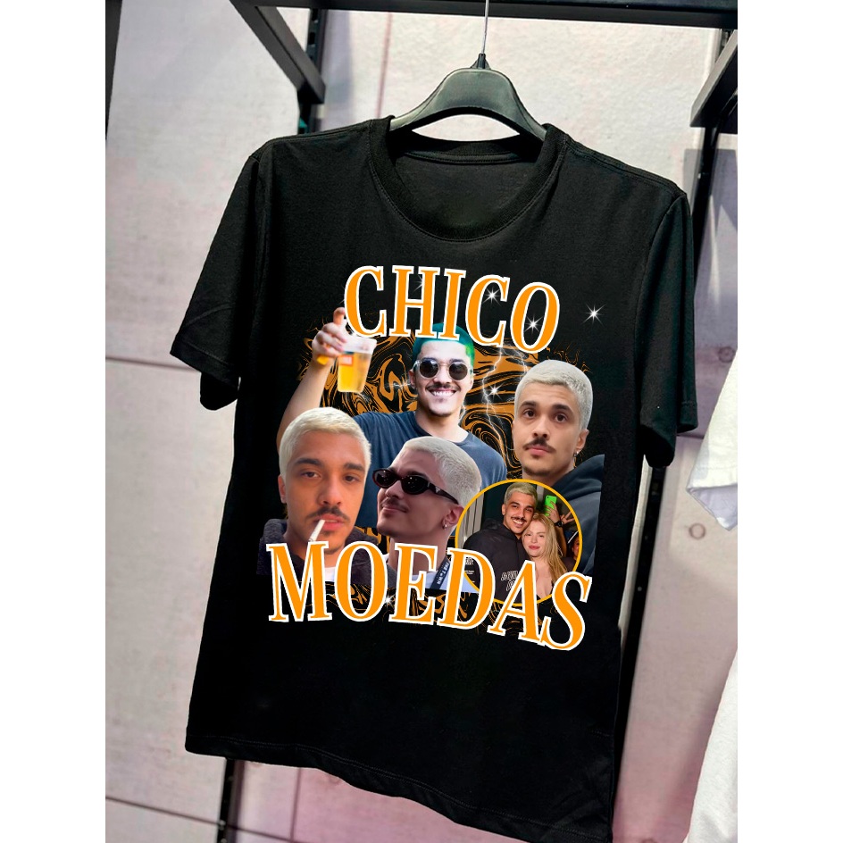 Camiseta Streetwear Camisa Chico Moedas Unissex Masculino