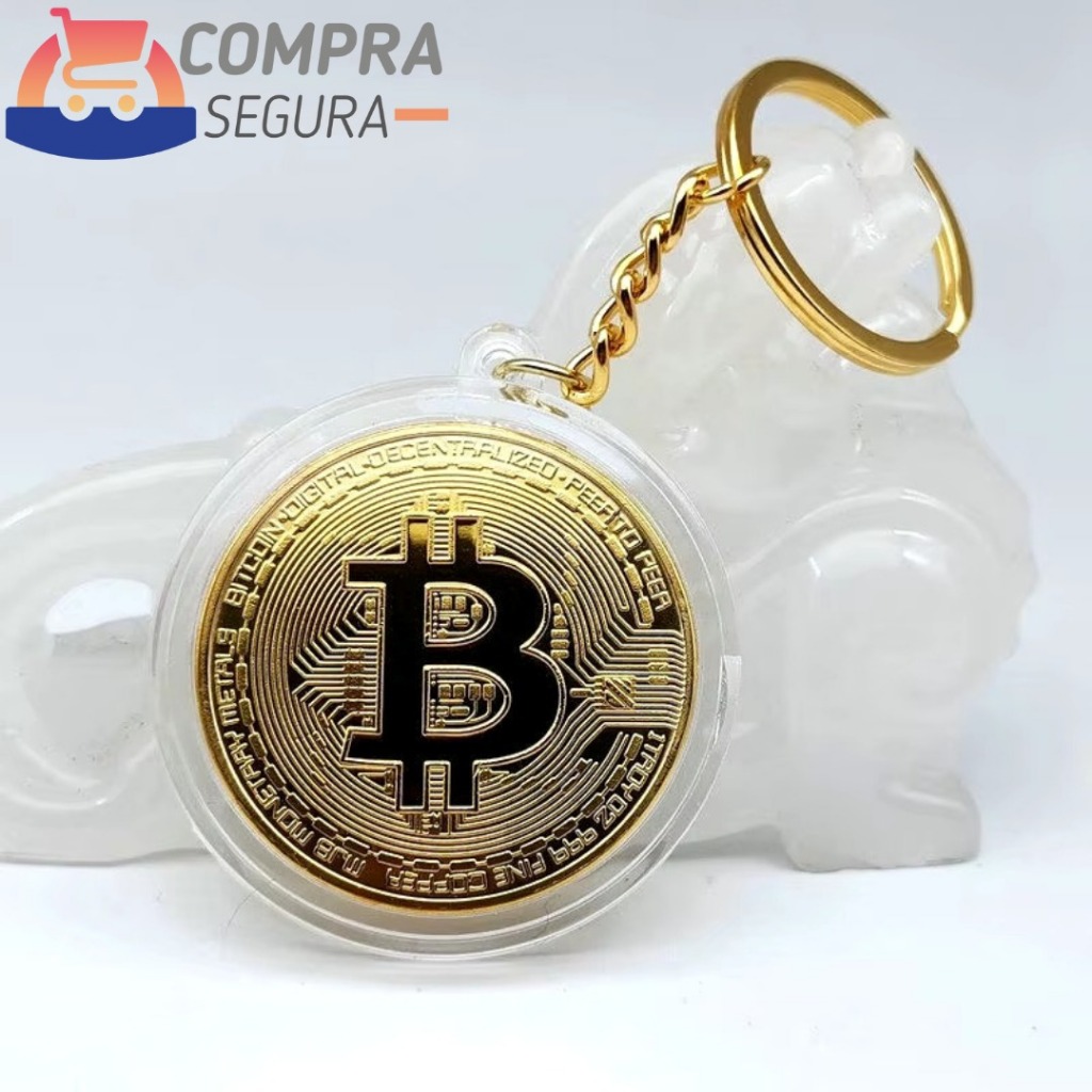 Chaveiro Bitcoin Moeda Física Para Colecionadores | Shopee Brasil