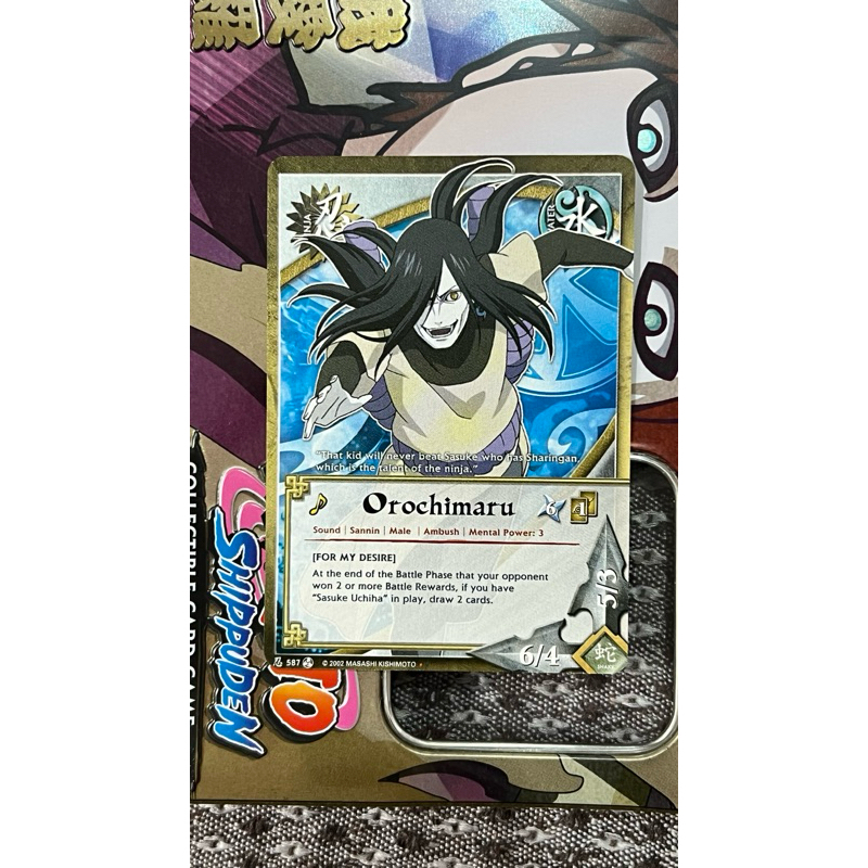 Naruto Shippuden Collectible Card Game Raro CCG ninjas Edição