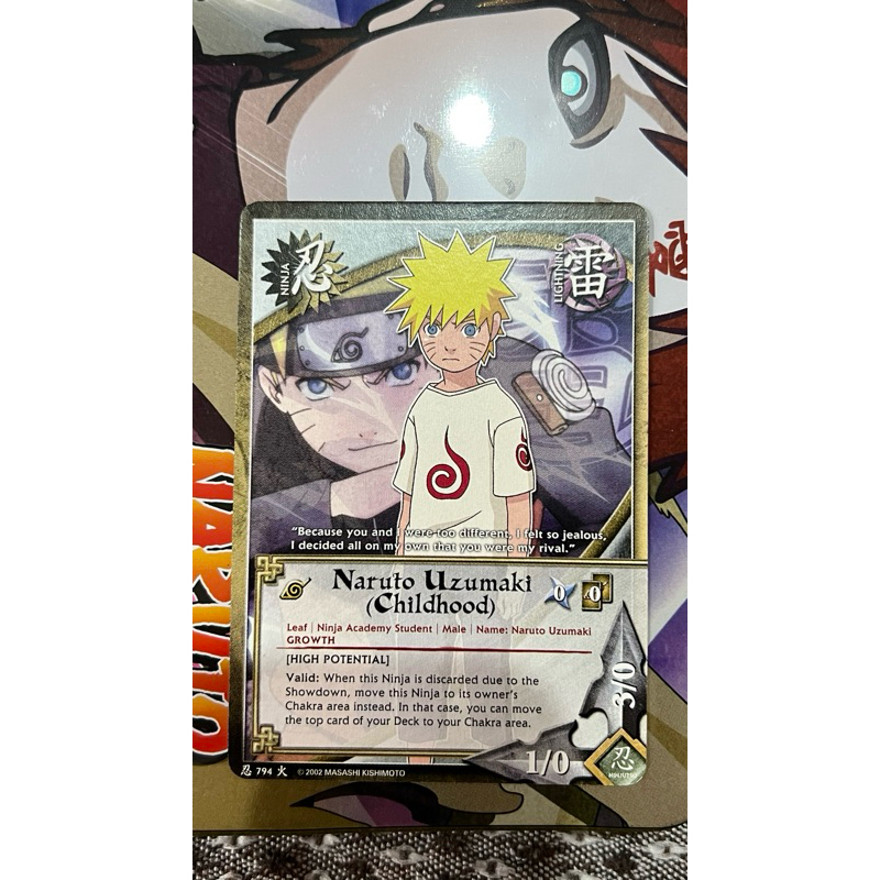 Naruto Shippuden Collectible Card Game Raro CCG ninjas Edição