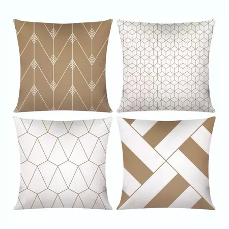 Kit c/ 4 capas de almofada decorativas modern print 42x42 - natal