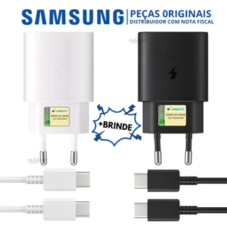 Carregador Samsung original Super Rápido 25w Tipo c | M23 s24 s23 s22 s21 s20 s20fe a70 a71 a72 a73