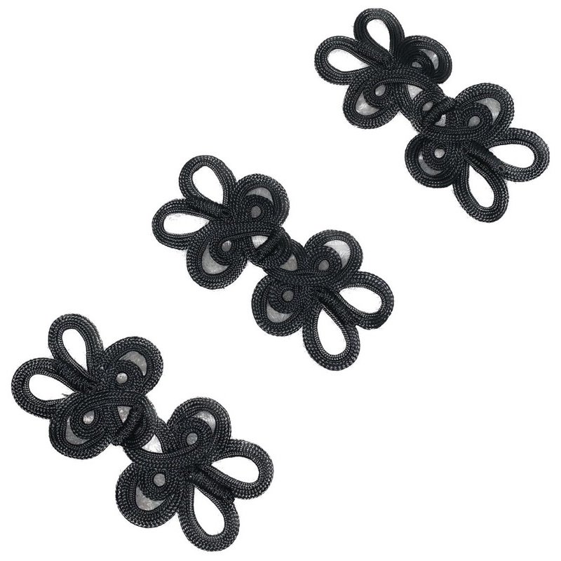 12 Unidades Botões De Sapo Com Nó Chinês