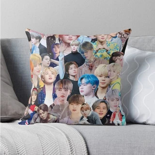 Almofada Jimin BTS colagem de fotos somente Jimin