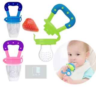 Chupeta Alimentadora Bebe Para Frutas Com Tampa Higiênica Prática Com Bico De Mamadeira Macio em Oferta na Shopee