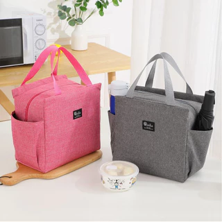 Bolsa térmica de grande capacidade para marmita e passeio com bolsos laterais duplos espessos MDL05