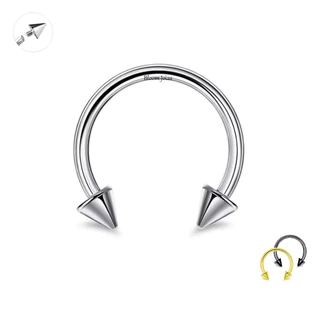 Piercing Ferradura 100% Titânio Spike Rosca Interna