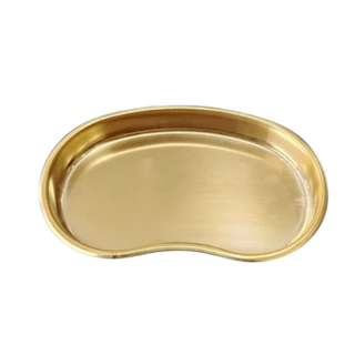 Bandeja Dourado curva de aço inox esterilização dental cirúrgico em Oferta na Shopee