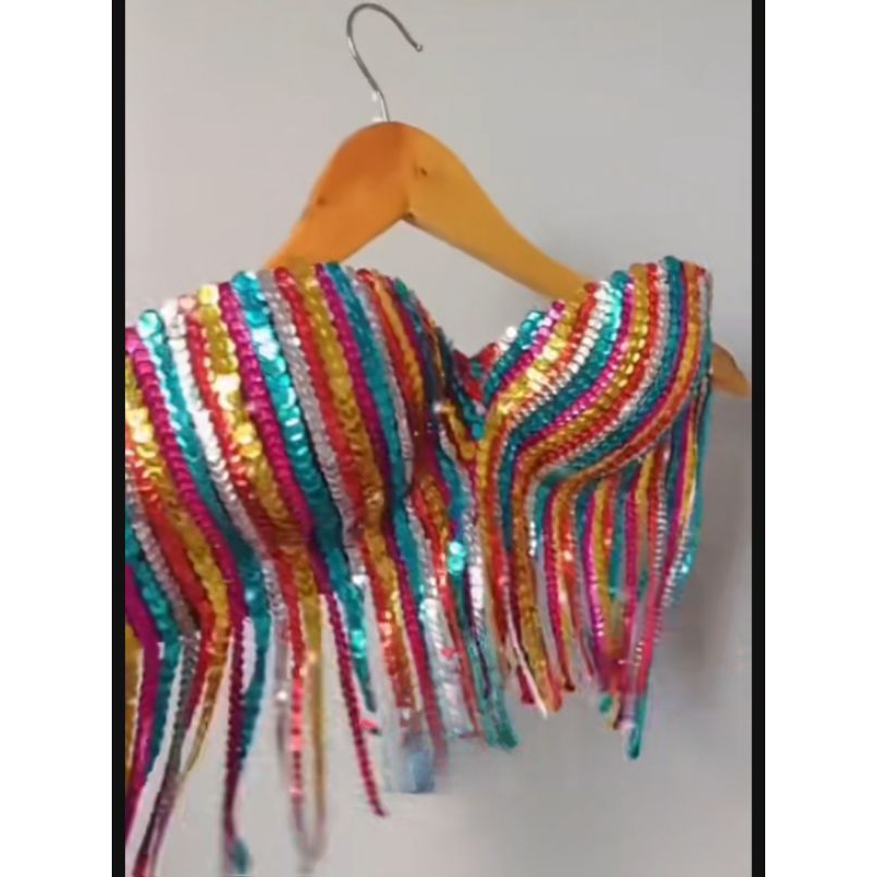 top lantejoulas paetê várias cores e colorido muso réveillon / carnaval ...