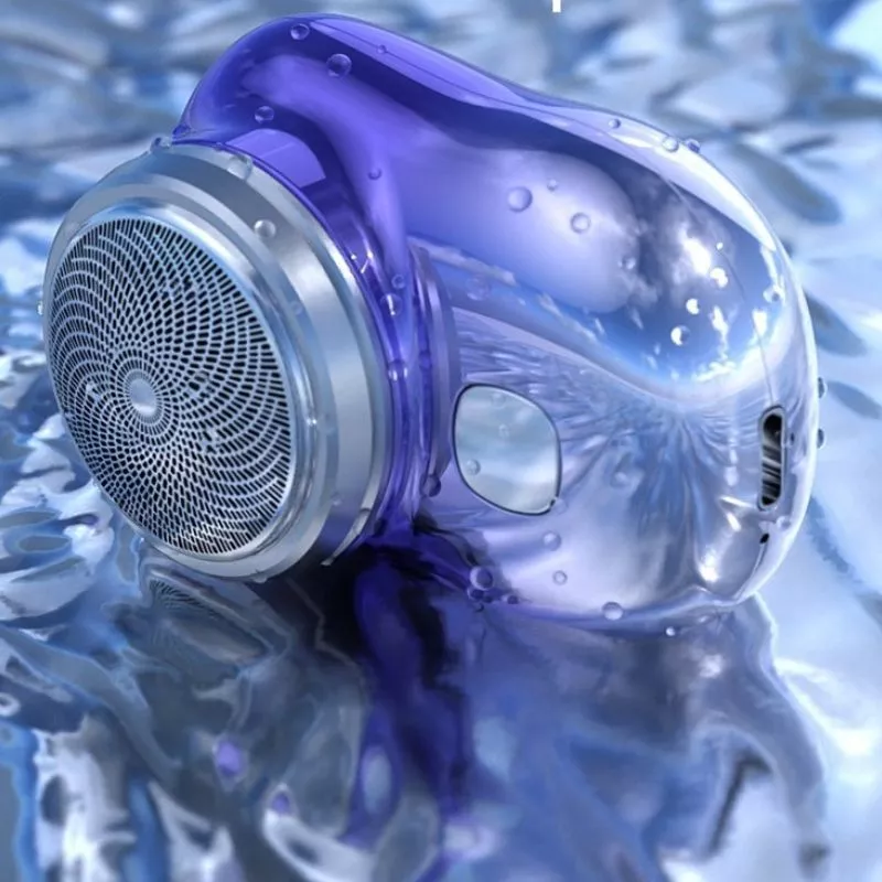 Mini barbeador dentro de bolsa de viagem