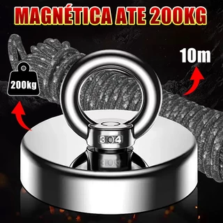 Ima De Neodimio Para Pesca Magnetica Até 200 Kilos De Tração + corda 10 metros