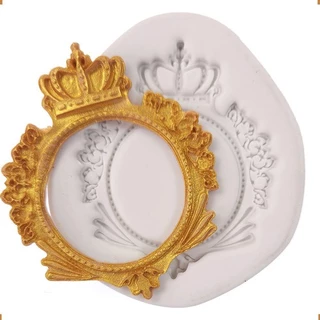 Molde de Silicone Moldura 7,5 x 7,0 cm Pasta Americana Biscuit Resina