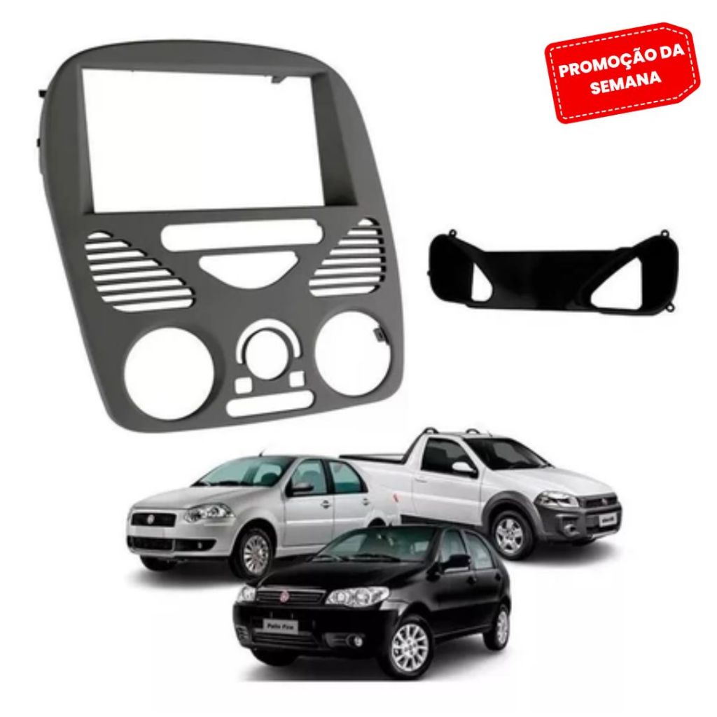 Moldura Painel 2 DIN Multimídia Palio Siena Weekend Strada G2