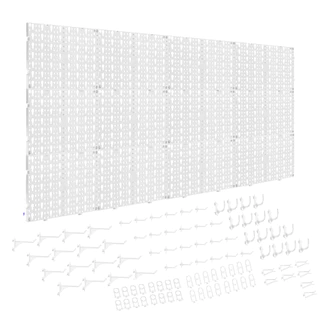 Painel Branco De Ferramentas Organizador Plastico Ajustável 118x52 Modular Facil de instalar Pegboard