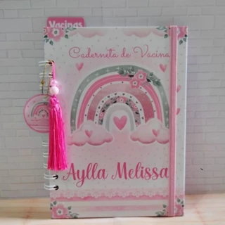 Caderneta de Vacinação Personalizada Arco Iris em Oferta na Shopee