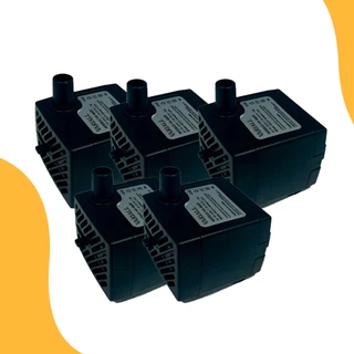 Kit 5 Bomba Submersa Bombinha Motor Para Fonte Água Aquário Bebedouro Pet Bivolt 110v/220v
