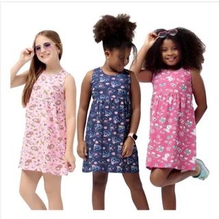 Vestido Infantil De Cotton Kit 5 Peças Sortidas